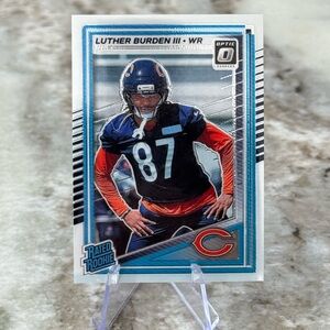 🔥 2025 Luther Burden III Panini Donruss Optic rated Rookie. Chicago Bears.